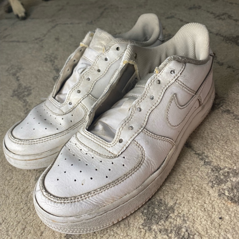 Nike Air Force Max White Tennis Sneakers Y5.5 W7